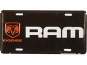 Dodge Ram Black Background License Plate