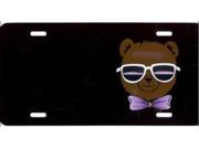 Teddy Bear on Black w. Sunglasses Plate Free Names on this Plate