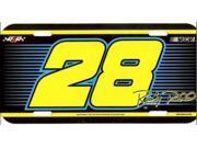 Ricky Rudd #28 NASCAR Plastic License Plate Ricky Rudd #28 NASCAR Plastic License Plate