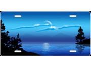 Blue Mountain Lake Airbrush License Plate Free Personalization on Air Brush