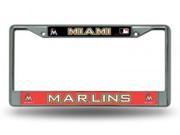 Miami Marlins Chrome License Plate Frame Free Screw Caps with this Frame