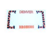 Denver Broncos Acrylic License Frame. Free Screw Caps Included