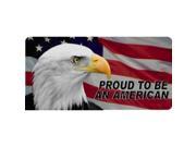 Proud To Be An American Eagle Flag Plate