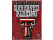 Texas Tech Red Raiders Metal Reserved Parking Sign