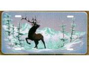 Snowy Mountain Elk License Plate Free Personalization on this plate