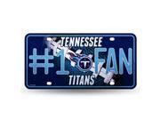 Tennessee Titans 1 Fan Glitter License Plate