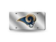 St. Louis Rams Silver Laser License Plate