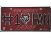 New Mexico Lobos 1 Fan License Plate