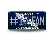 Seattle Seahawks 1 Fan Glitter License Plate