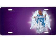 Angel Purple Offset Airbrush License Plate Free Names on this Air Brush