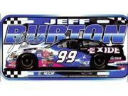 Jeff Burton 99 NASCAR Plastic License Plate
