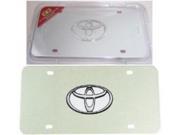 Toyota 3 D Chrome Logo License Plate