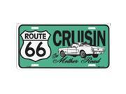 Route 66 Cruisin The Mother Road on Teal Plate