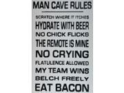 Man Cave Rules 2 Parking Sign