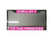 Yield to the Princess Pink License Plate Frame Free Screw Caps with this Frame