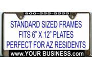 Custom Your Business AZ Photo License Plate Frame Free Screw Caps with this Frame