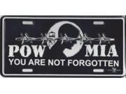 POW MIA You Are Not Forgotten Metal Plate