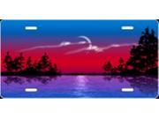 Blue Lake Scene Airbrush License Plate Free Personalization on this Air Brush