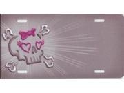 Girly Skull Offset Airbrush License Plate Free Personalization on this Air Brush
