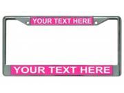 Custom Personalized Hot Pink Chrome Frame