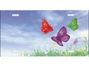Butterflies Offset in Field Airbrush License Plate Free Names on this Air Brush