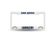 San Diego Chargers White Plastic Frame