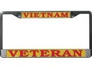 Vietnam Veteran Chrome License Plate Frame Free Screw Caps Included