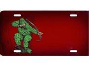 Bowhunter on Red Airbrush License Plate Free Personalization on this Air Brush