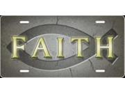 Christian Fish Faith on Concrete Airbrush Plate Free Names on this Air Brush