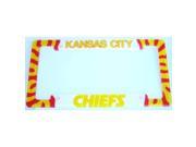 Kansas City Chiefs Acrylic License Frame. Free Screw Caps Included