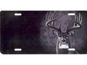 Deer Offset on Black Airbrush License Plate Free Personalization on Air Brush
