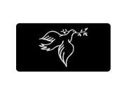Centered White Dove with Olive Branch Plate