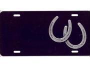 Double Horseshoes Black Offset Airbrush License Plate Free Names on Air Brush