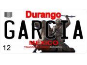 Mexico Durango Photo License Plate Free Personalization on this plate