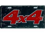 4x4 on Black License Plate