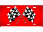 Checkered Flag Red Airbrush License Plate Free Names on this Air Brush