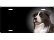 Border Collie Airbrush License Plate Free Personalization on this Air Brush