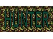 Hunter Camoflage License Plate