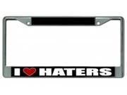 I Love Haters Photo License Plate Frame Free Screw Caps with this Frame
