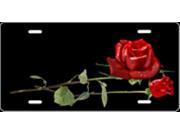 Red Roses on Black Airbrush License Plate Free Names on this Air Brush