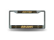 Boston Bruins Glitter Chrome License Plate Frame Free Screw Caps Included