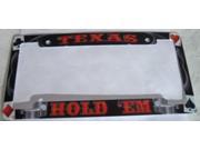 Texas Hold em License Plate Frame Free Screw Caps with this Frame
