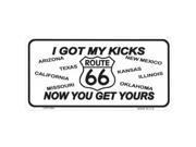 Route 66 I Got My Kicks Photo License Plate