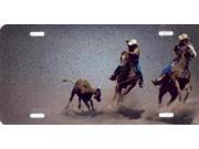 Team Ropers on Concrete License Plate Free Personalization on this Plate
