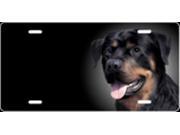 Rottweiler Airbrush License Plate Free Names on this Air Brush