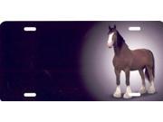 Offset Horse on Black License Plate Free Personalization on this plate