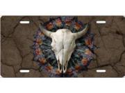Cow Skull on Cracked Ground Airbrush License Plate Free Names on Air Brush