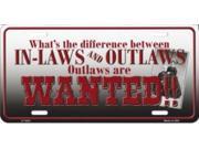 In Laws And Outlaws License Plate