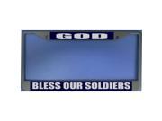 God Bless Our Soldiers Photo License Plate Frame Free Screw Caps with this Frame