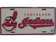 Cleveland Indians White License Plate